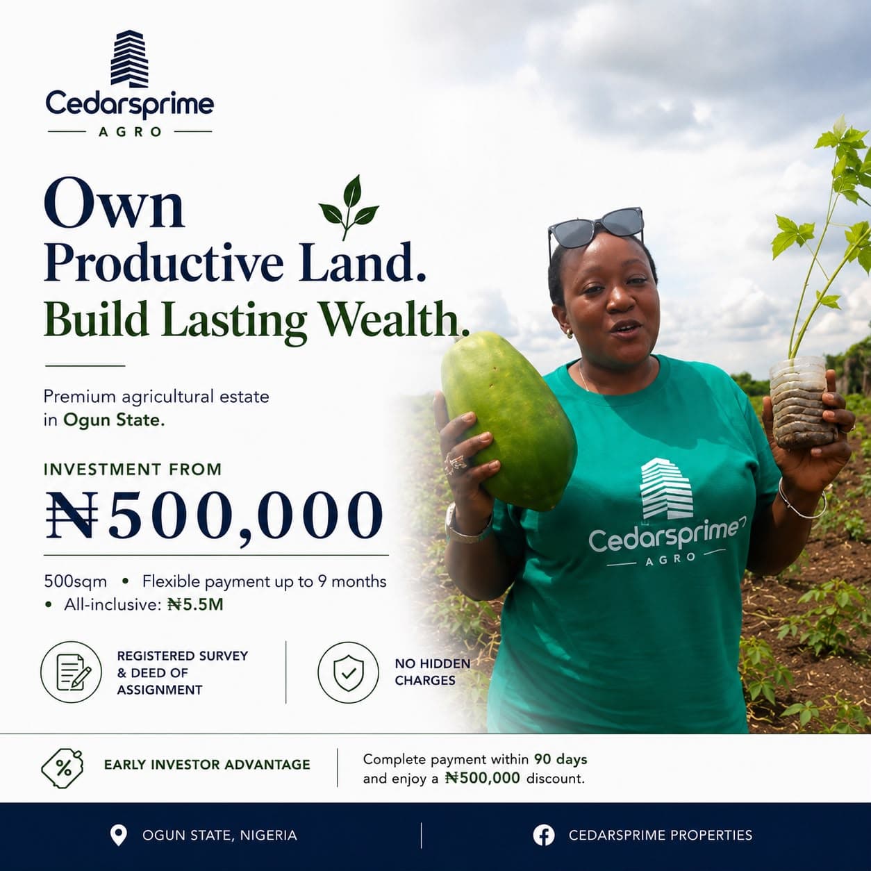 farmland in corridor between epe and ogun state, omu epe — photo 1