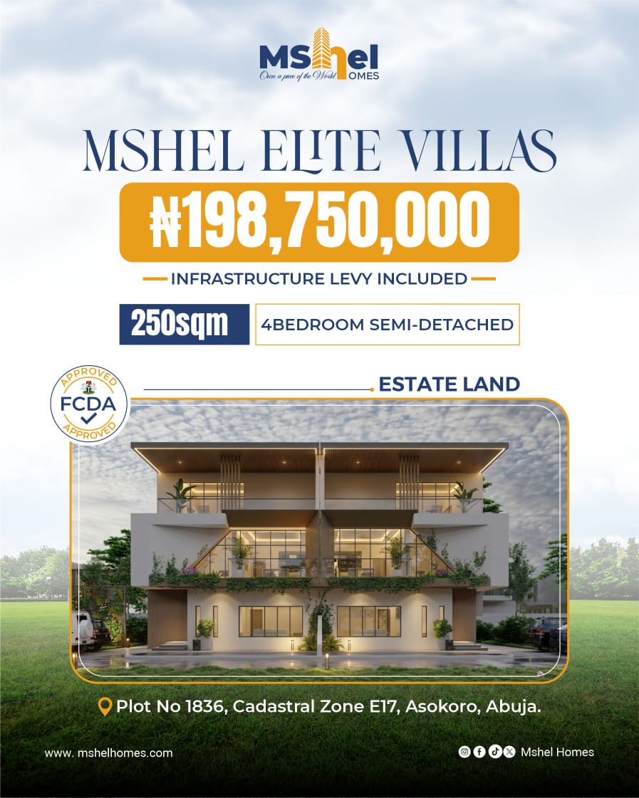 4 bedroom Semi- Detached Duplex In Asokoro Abuja.